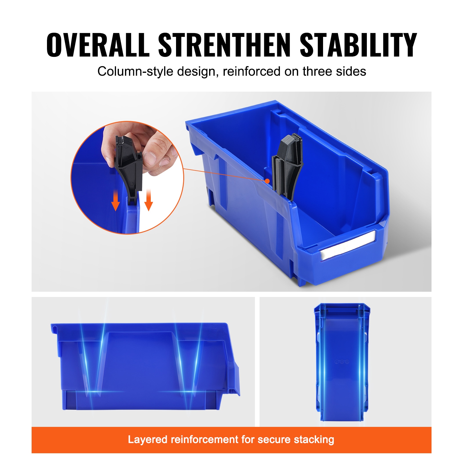 Stackable Plastic Storage Bins For Shelving And Pantry Organising_voghion.com